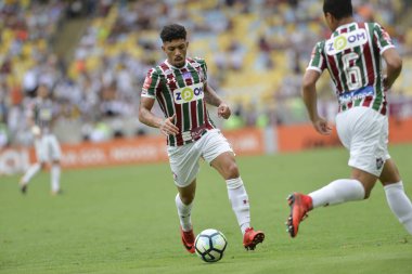 Rio, Brazil - november 20, 2017: Renato Chaves player in match between Fluminense and  Ponte Preta by the Brazilian championship in Maracana Stadium