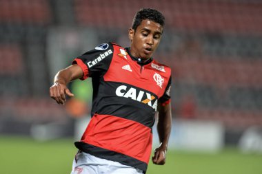 Rio, Brazil - september 20, 2017: Gabriel  player in match between Flamengo and  Chapecoense by the Sulamericana Cup 2017 in Ilha do Urubu Stadium