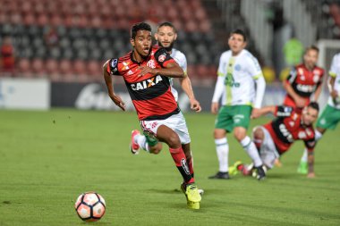 Rio, Brazil - september 20, 2017: Gabriel  player in match between Flamengo and  Chapecoense by the Sulamericana Cup 2017 in Ilha do Urubu Stadium