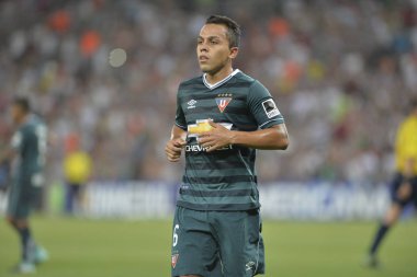 Rio, Brazil - september 14, 2017: Edison Vega player in match between Fluminense and  LDU by the Sulamericana Cup 2017 in Maracana Stadium