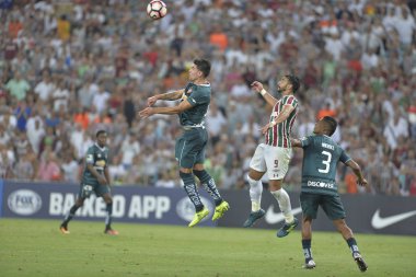 Rio, Brazil - september 14, 2017: Henrique Dourado player in match between Fluminense and  LDU by the Sulamericana Cup 2017 in Maracana Stadium
