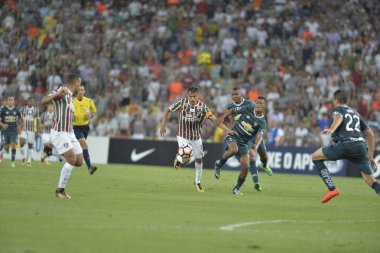 Rio, Brazil - september 14, 2017: Gustavo Scarpa player in match between Fluminense and  LDU by the Sulamericana Cup 2017 in Maracana Stadium