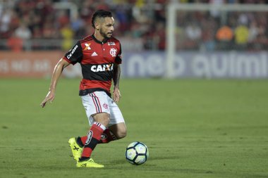Rio, Brazil - october 19, 2017: Para player in match between Flamengo and Bahia by the Brazilian championship in Ilha do Urubu Stadium