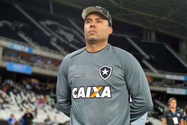 Rio, Brazil - october 23, 2017: Jair Ventura coach in match between Botafogo and Corinthians by the Brazilian championship in Nilton Santos Stadium (Engenhao)