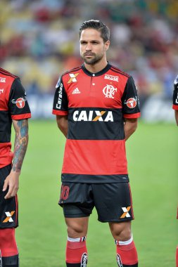 Rio, Brazil - october 25, 2017: Diego player in match between Fluminense and  Flamengo by the sulamerica cup in Maracana Stadium
