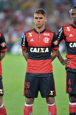 Rio, Brazil - october 25, 2017: Cuellar player in match between Fluminense and  Flamengo by the sulamerica cup in Maracana Stadium
