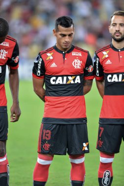 Rio, Brazil - october 25, 2017: Trauco player in match between Fluminense and  Flamengo by the sulamerica cup in Maracana Stadium
