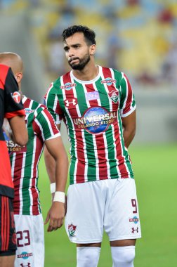 Rio, Brazil - october 25, 2017: Henrique Dourado player in match between Fluminense and  Flamengo by the sulamerica cup in Maracana Stadium