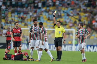 Rio, Brazil, october 25, 2017: Mario Diaz de Vivar referee in match between Fluminense and  Flamengo by the sulamerica cup in Maracana Stadium