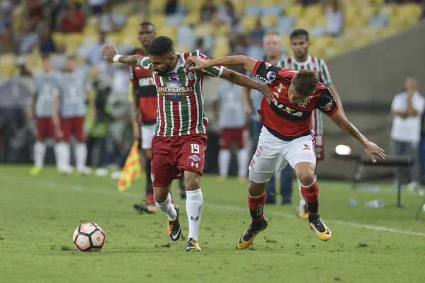 Rio Brazil November 2017 Romarinho Spiller Kamp Mellem Flamengo Fluminense - Stock-foto
