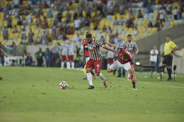 Rio Brasil Novembro 2017 Jogador Romarinho Jogo Entre Flamengo Fluminense — Fotografia de Stock