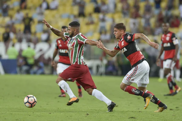 Rio Brasil Novembro 2017 Jogador Romarinho Jogo Entre Flamengo Fluminense — Fotografia de Stock