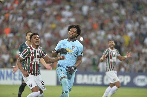 Rio Brasil Setembro 2017 Leonel Nazareno Goleiro Jogo Entre Fluminense — Fotografia de Stock