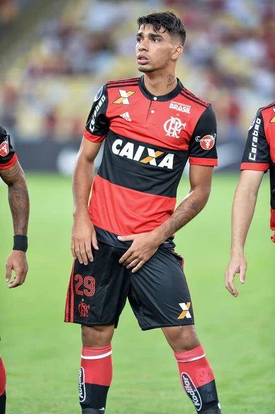Rio Brasil Outubro 2017 Lucas Paqueta Joga Entre Fluminense Flamengo — Fotografia de Stock