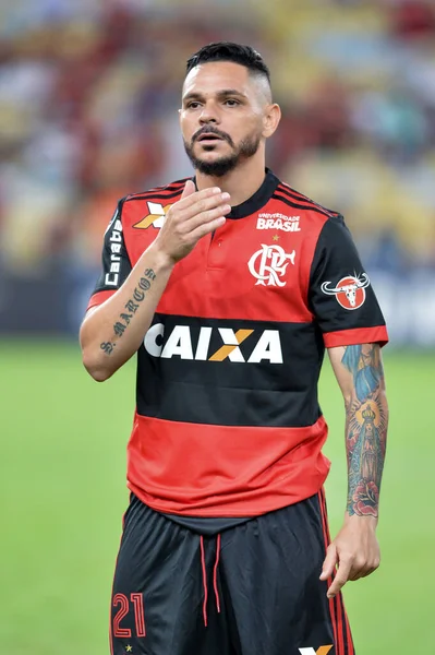 Rio Brasil Outubro 2017 Jogador Evetonr Jogo Entre Fluminense Flamengo — Fotografia de Stock