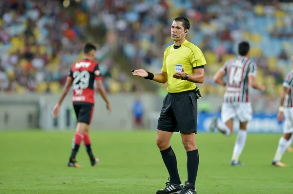 Rio Brazil October 2017 Mario Diaz Vivar Referee Match Fluminense — Stok fotoğraf