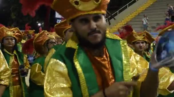 Rio Brazilië Februari 2020 Parade Van Sambaschool Academicos Sossego Marques — Stockvideo