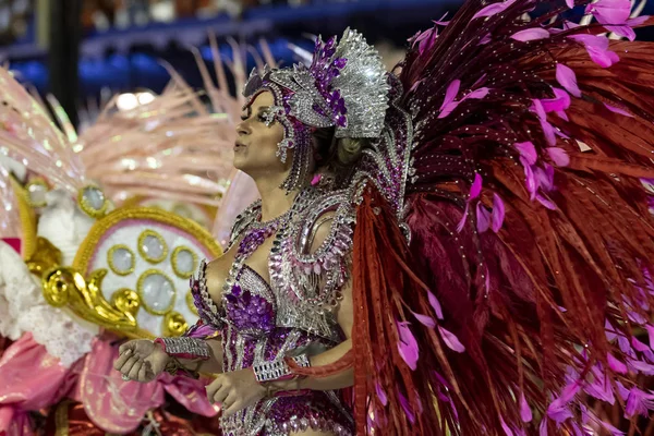 Rio Brasil Fevereiro 2020 Desfile Escola Samba Estácio Marques Sapucai — Fotografia de Stock