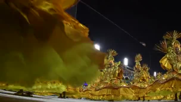 Рио Бразилия Февраля 2020 Года Парад Школы Самбы Estacio Marques — стоковое видео
