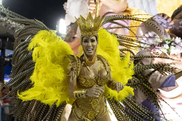 Rio Brazil Лютого 2020 Parade Samba School Mangueira Marques Sapucai — стокове фото