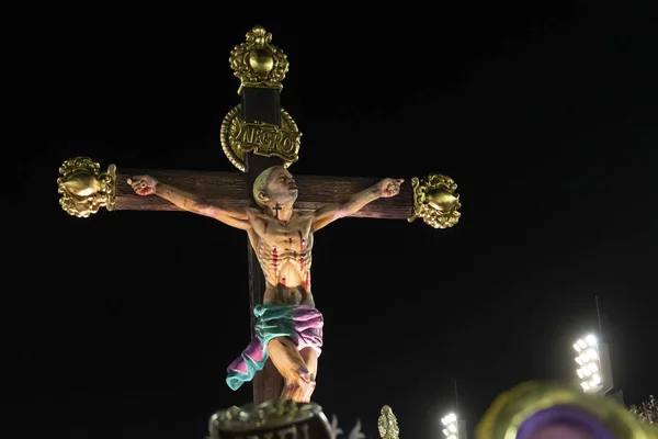 Rio Brazil Лютого 2020 Parade Samba School Mangueira Marques Sapucai — стокове фото