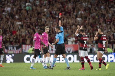 Rio, Brazil - february 26, 2020: Fernando Rapallini (ARG) referee during Flamengo vs Independiente del Valle by the Recopa Sudamericana tournament at the Maracana stadium
