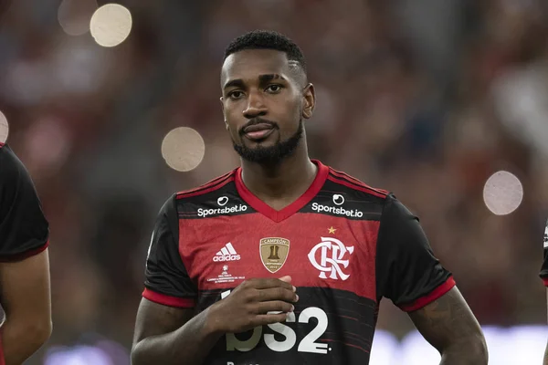 Rio Brazil February 2020 Gerson Flamengo Independiente Del Valle Recopa — Φωτογραφία Αρχείου