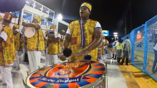 Rio Brazilië Februari 2020 Parade Van Sambaschool Vigario Geral Marques — Stockvideo