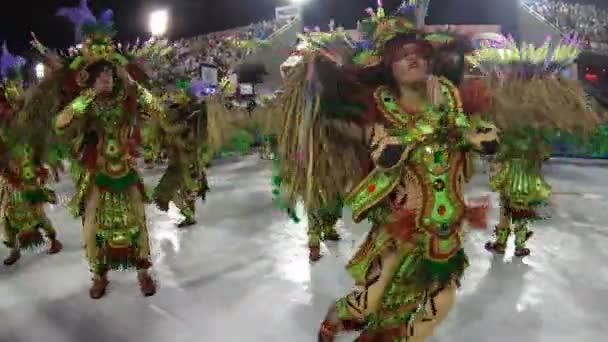 Rio Brazil February 2020 Parade Samba School Vigario Geral Marques — 비디오