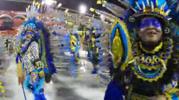 Rio Brazil February 2020 Parade Samba School Vigario Geral Marques — Stock video