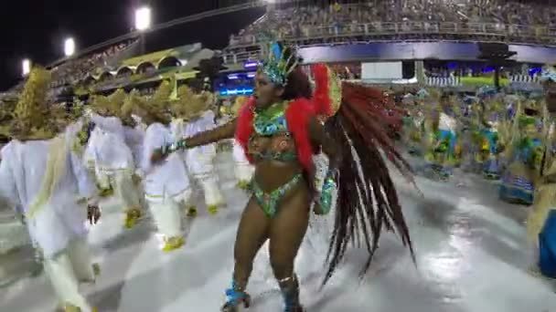 Rio Brazil February 2020 Parade Samba School Vigario Geral Marques — 비디오