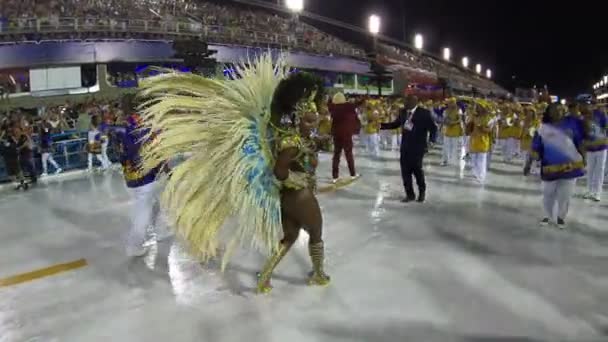 Rio Brazil February 2020 Parade Samba School Vigario Geral Marques — 비디오