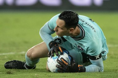 Rio, Brezilya - 10 Mart 2020: Goleiro Gatito Fernandez Botafogo ve Parana arasında Nilton Santos Stadyumu 'nda oynanan Brezilya Kupası maçında kaleci