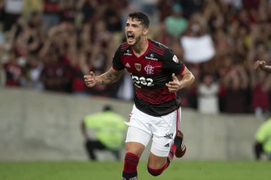 Rio, Brezilya - 11 Mart 2020: Gustavo Henrique Flamengo ile Barcelona de Guayaquil arasında Maracana Stadyumu 'nda oynanan Libertadores Kupası karşılaşmasında