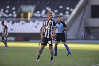 Rio, Brezilya - 15 Mart 2020: Keisuke Honda Nilton Santos Stadyumu 'nda Carioca Şampiyonası' nda Botafogo ve Bangu arasında oynanan maçta