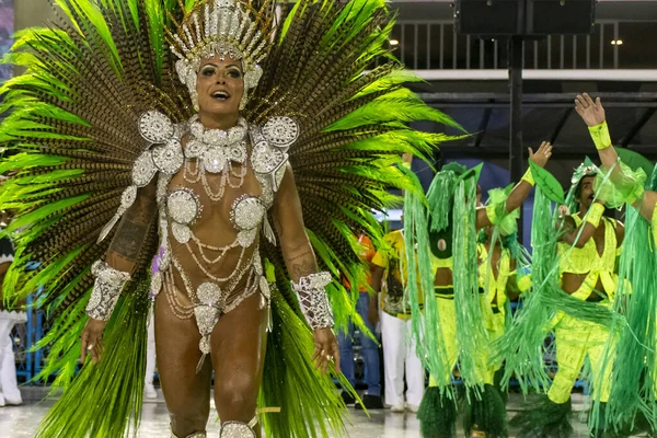 Río Brasil Febrero 2020 Desfile Escuela Samba Academicos Rocinha Marques — Foto de Stock