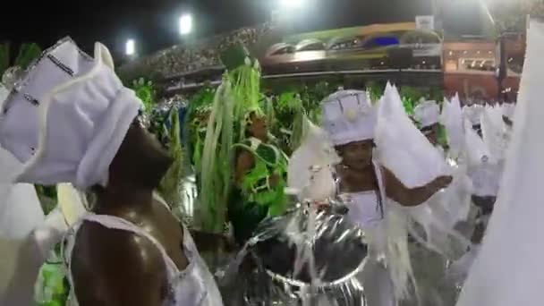 Rio Brasile Febbraio 2020 Sfilata Della Scuola Samba Accademicos Rocinha — Video Stock