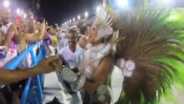 Río Brasil Febrero 2020 Desfile Escuela Samba Academicos Rocinha Marques — Vídeos de Stock