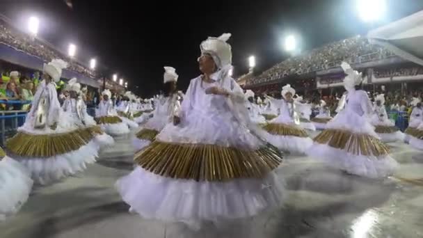 Rio Brazil February 2020 Parade Samba School Academicos Rocinha Marques — 비디오