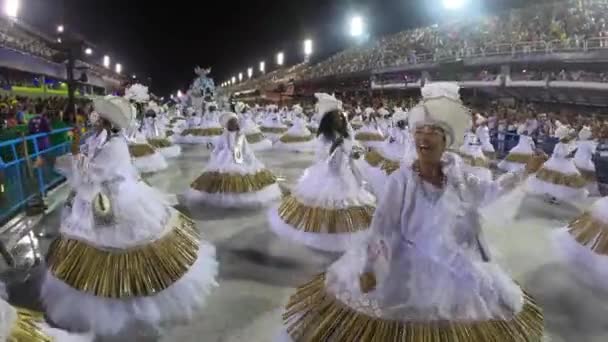 Rio Brazil February 2020 Parade Samba School Academicos Rocinha Marques — Stok video
