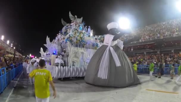 Rio Brazil February 2020 Parade Samba School Academicos Rocinha Marques — 비디오