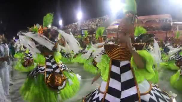 Rio Brezilya Şubat 2020 Samba School Academicos Cubango Nun Marques — Stok video
