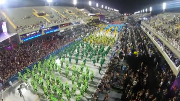 Rio Brasile Febbraio 2020 Sfilata Della Scuola Samba Accademicos Cubango — Video Stock