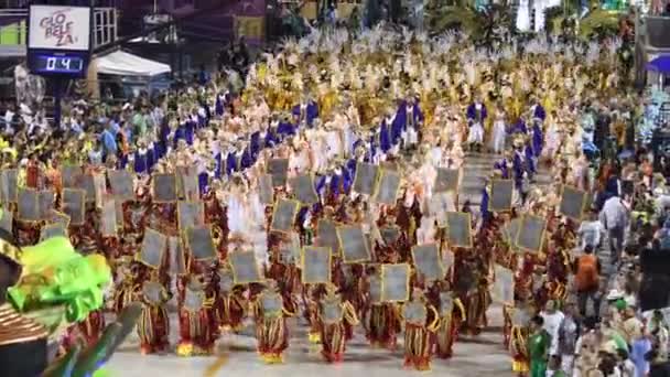 Río Brasil Febrero 2020 Desfile Escuela Samba Academicos Cubango Marqués — Vídeos de Stock