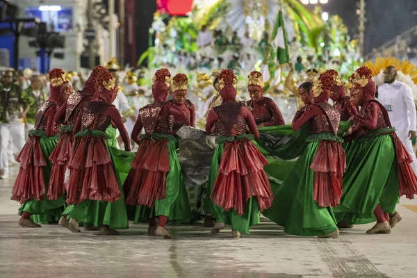 Rio Brésil Février 2020 Défilé École Samba Imperio Serrano Aux — Photo