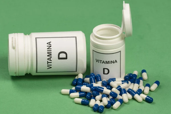 Vitamin Container Capsules — Stock Photo, Image