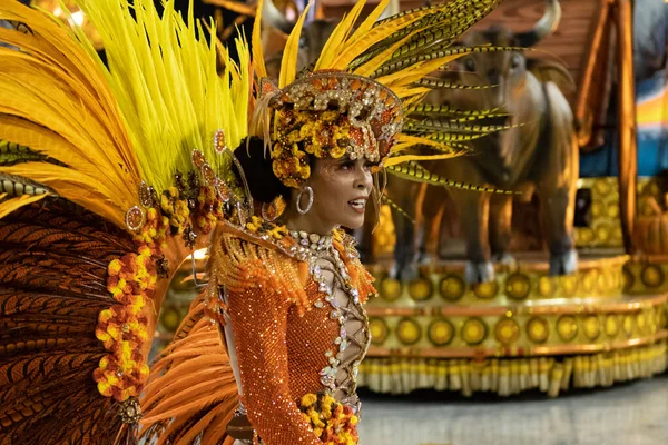 Rio Brasilien Februar 2020 Parade Der Sambaschule Inocentes Belford Roxo — Stockfoto