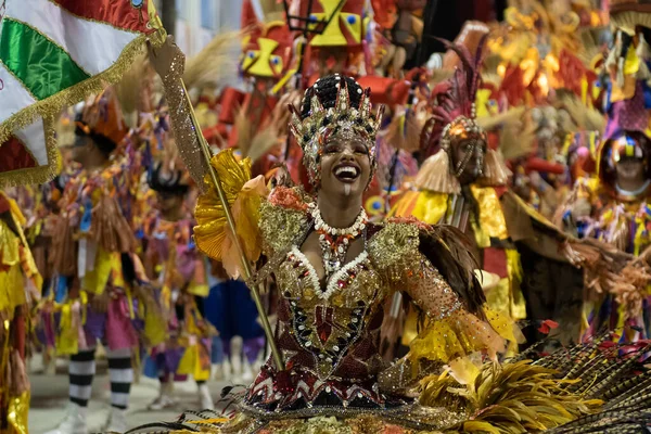 Rio Brasil Fevereiro 2020 Desfile Escola Samba Grande Rio Marques — Fotografia de Stock