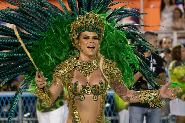 Río Brasil Febrero 2020 Desfile Escuela Samba Imperio Serrano Marqués — Foto de Stock