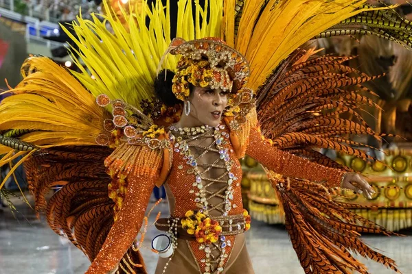 Rio Brazylia Lutego 2020 Parada Szkoły Samba Inocentes Belford Roxo — Zdjęcie stockowe